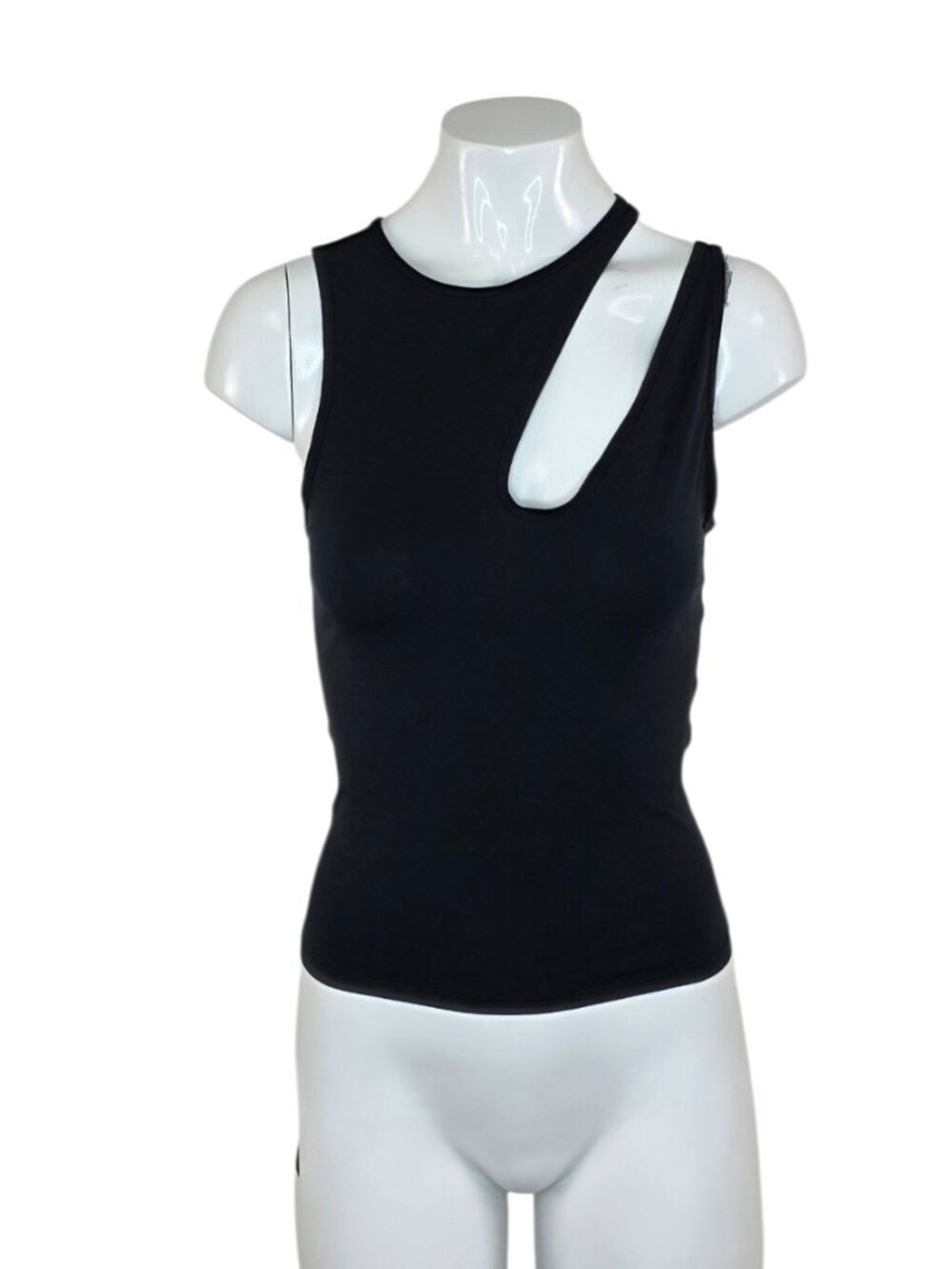Lululemon Shoulder Cut-Out Yoga Tank Top Black, Silk Blend, Athletic, Size 2